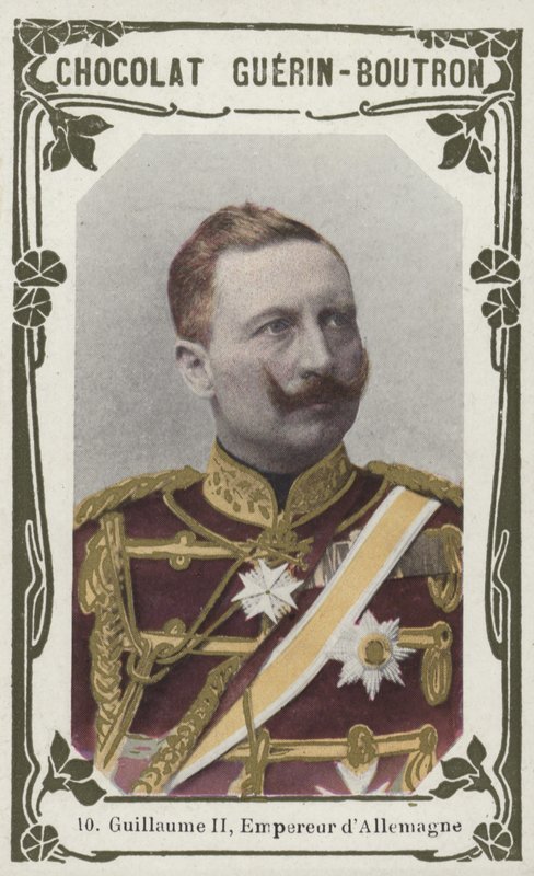 Wilhelm II, kejser af Tyskland (farvet foto) af French School