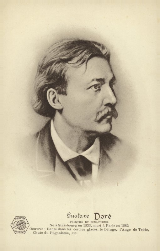 Gustave Dore, fransk kunstner og illustrator (litografi) af French School