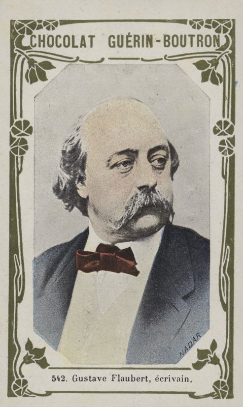 Gustave Flaubert, forfatter (farvet foto) af French School
