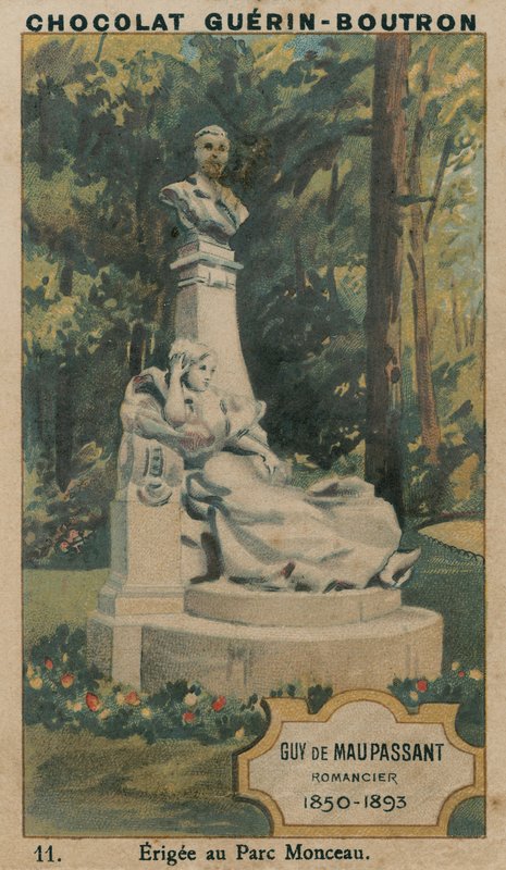 Guy de Maupassant, romanforfatter, 1850-1893, opført i Parc Monceau af French School