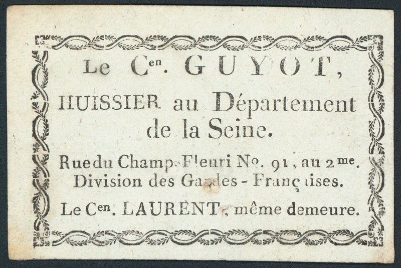 Guyot, foged, handelskort af French School