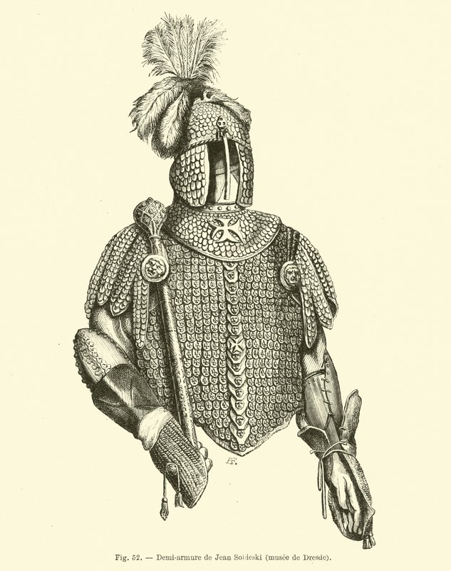 Halvrustning af John III Sobieski af French School