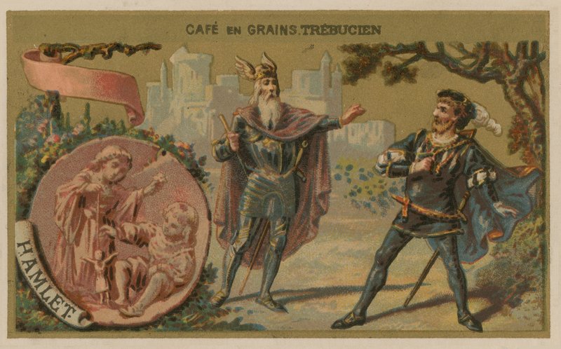 Hamlet - Illustration af scene fra William Shakespeares skuespil af French School