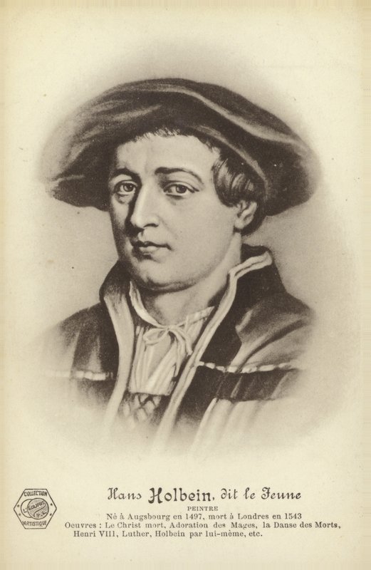 Hans Holbein den yngre, tysk maler (litografi) af French School