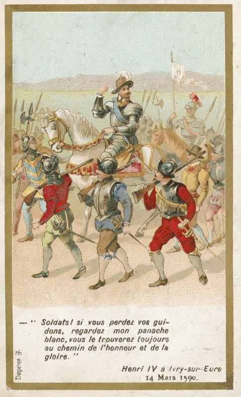 Henrik IV, konge af Frankrig, Ivry-sur-Eure, 14. marts 1590 af French School