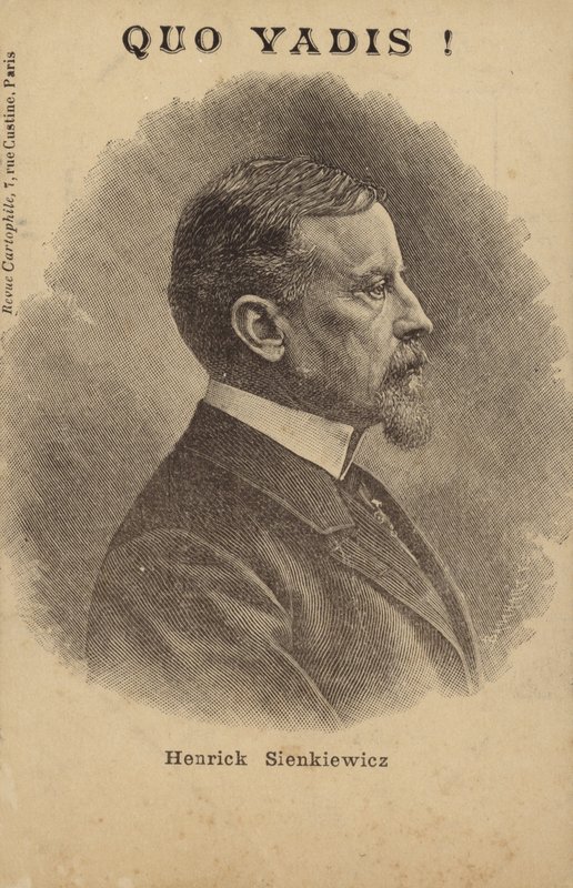 Henryk Sienkiewicz (1846-1916), polsk journalist og romanforfatter (litografi) af French School