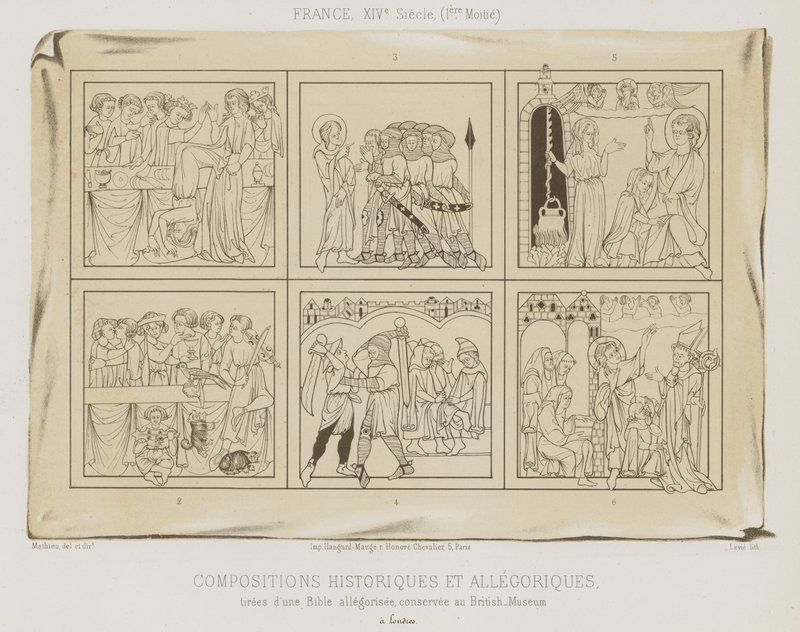 Historiske og allegoriske kompositioner af French School