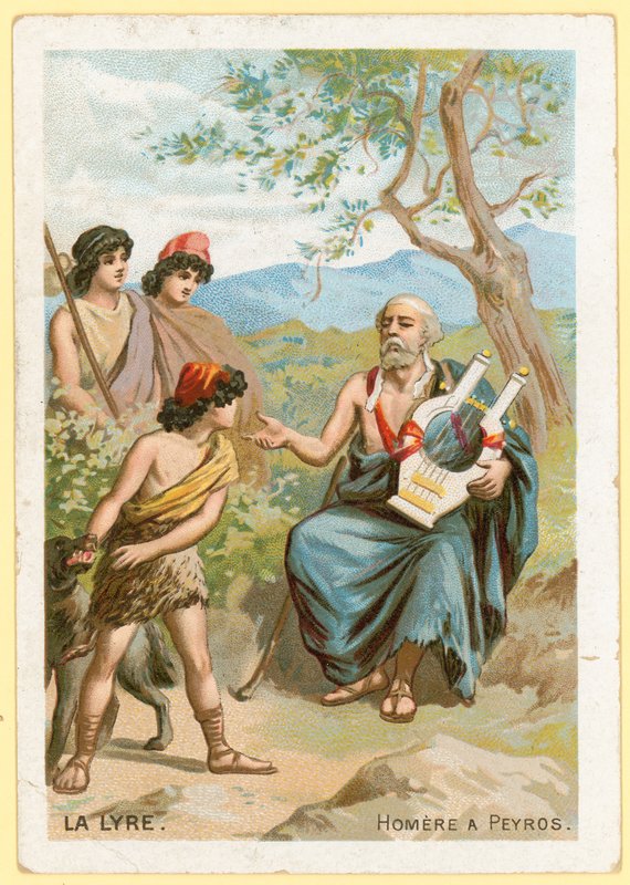 Homer spiller lyre af French School