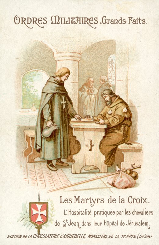 Gæstfrihed leveret af Knights of St John i Jerusalem (chromolitho) af French School