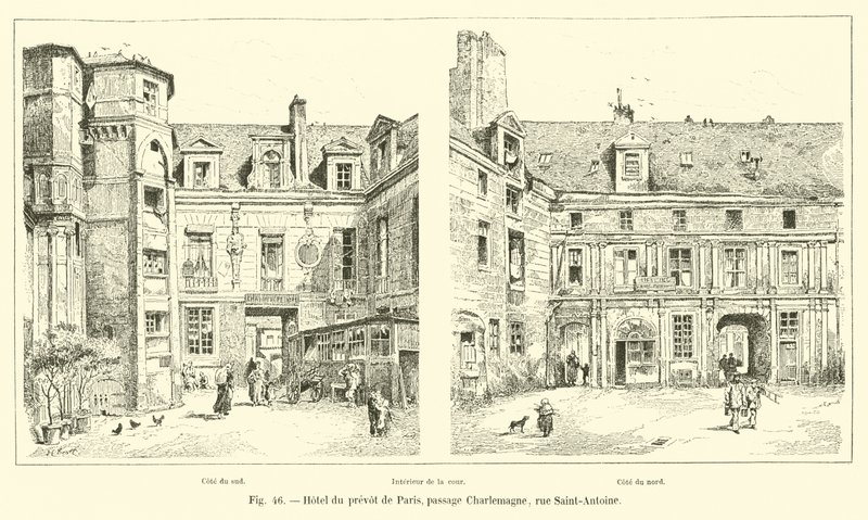 Hotel du prevot de Paris, passage Charlemagne, rue Saint-Antoine af French School