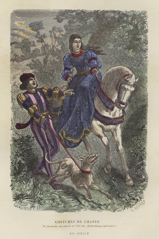 Jagtkjole, 1400-tallet af French School