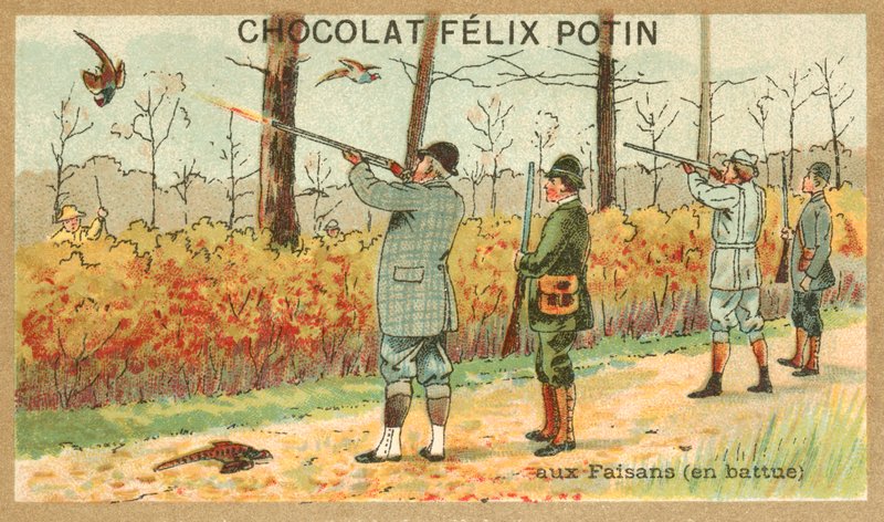 Jagt fasan (chromolitho) af French School