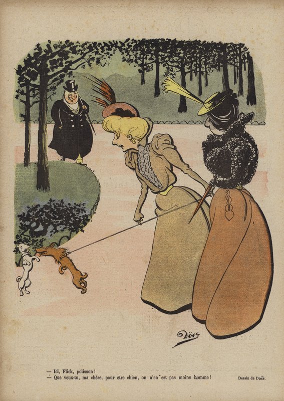 Illustration til Le Rire (farvelitografi) af French School