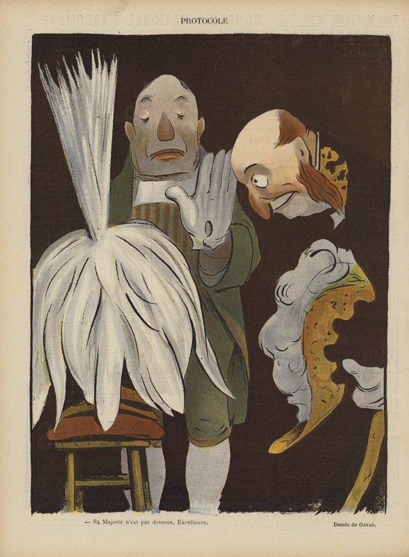 Illustration til Le Rire (farvelitografi) af French School