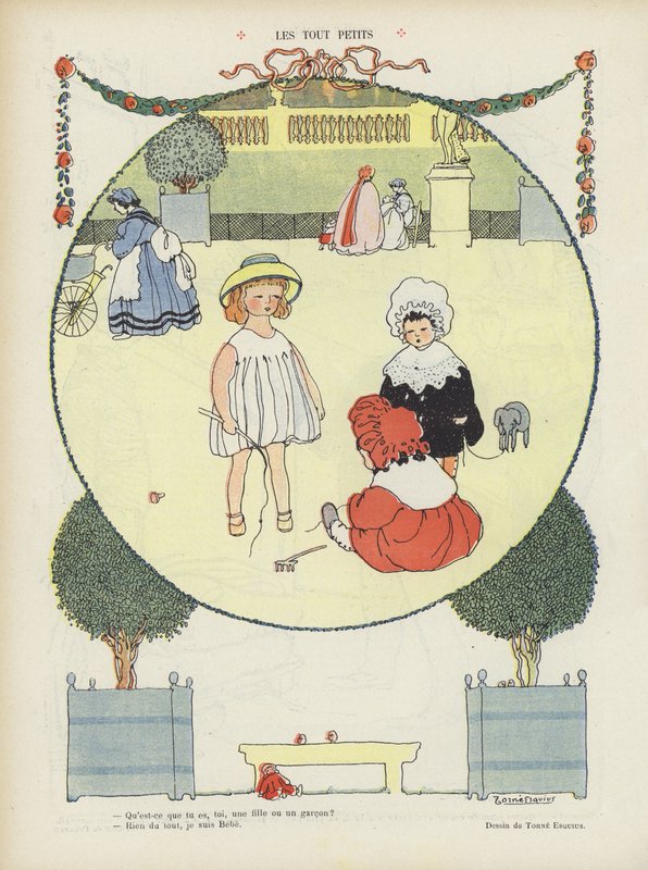 Illustration til Le Rire (farve litho) af French School