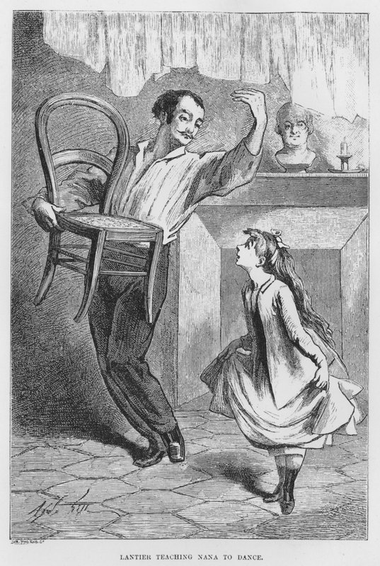 Illustration til The Assommoir, A Realistic Novel, af Emile Zola (gravering) af French School