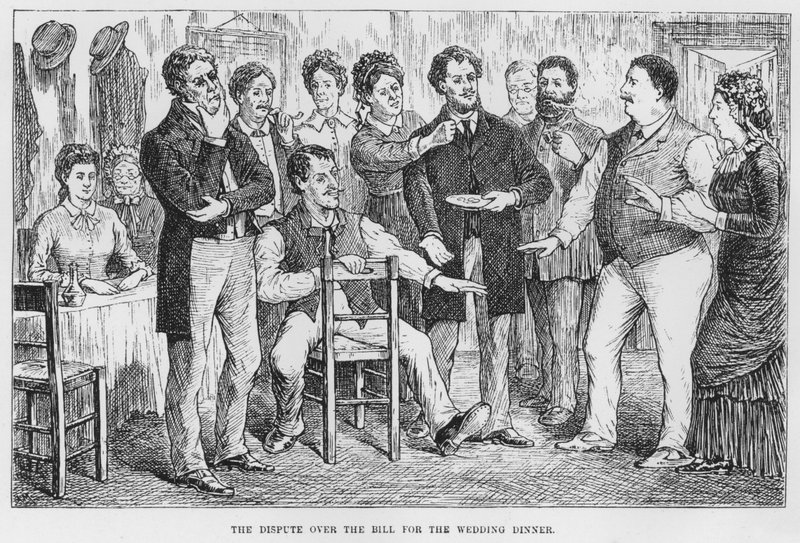 Illustration til The Assommoir, A Realistic Novel, af Emile Zola (gravering) af French School