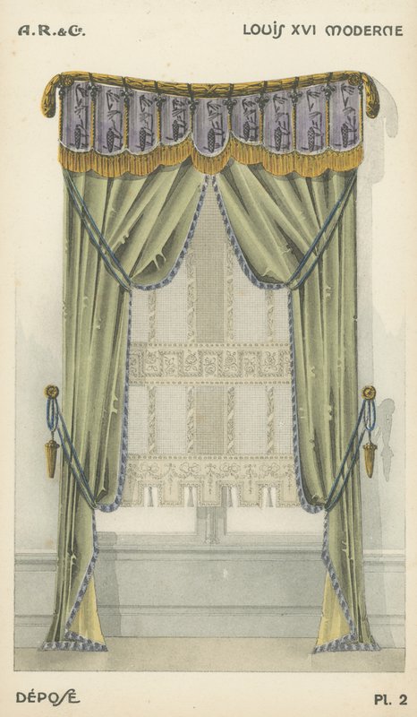 Illustration fra indretningsproduktkatalog fra A R & Cie, Frankrig af French School