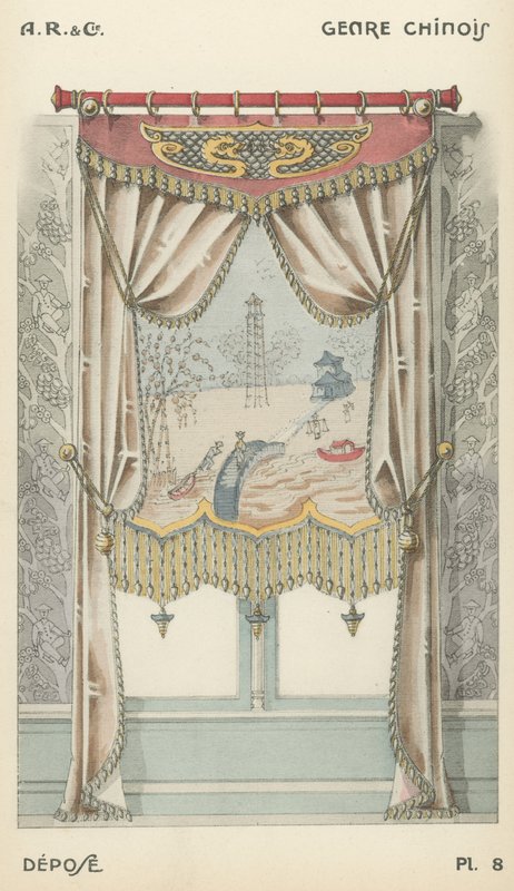 Illustration fra indretningsproduktkatalog fra A R & Cie, Frankrig af French School