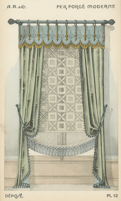 Illustration fra indretningsproduktkatalog fra A R & Cie, Frankrig af French School