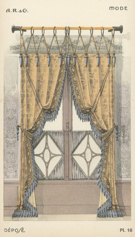 Illustration fra indretningsproduktkatalog fra A R & Cie, Frankrig af French School