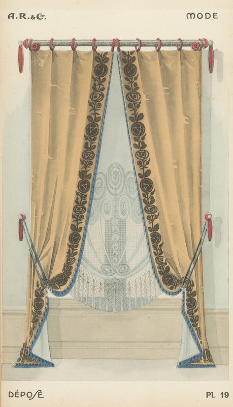 Illustration fra indretningsproduktkatalog fra A R & Cie, Frankrig af French School