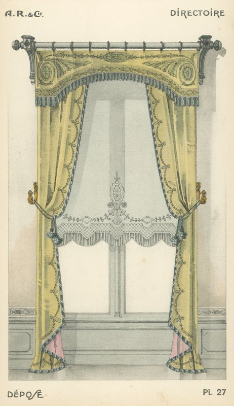 Illustration fra indretningsproduktkatalog fra A R & Cie, Frankrig af French School