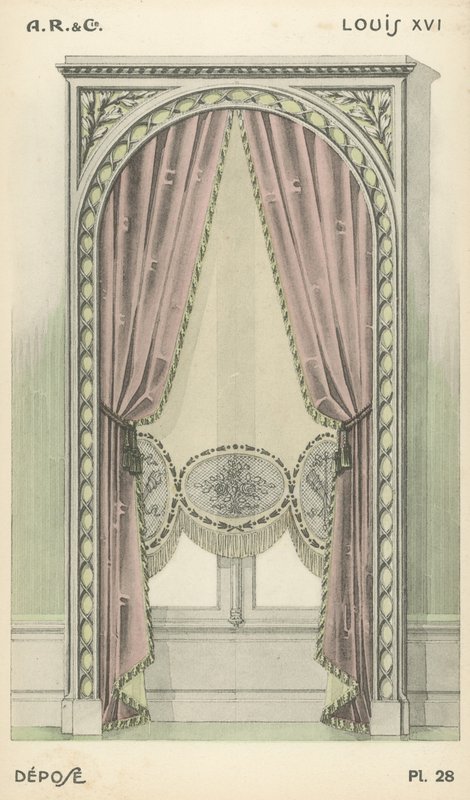 Illustration fra indretningsproduktkatalog fra A R & Cie, Frankrig af French School