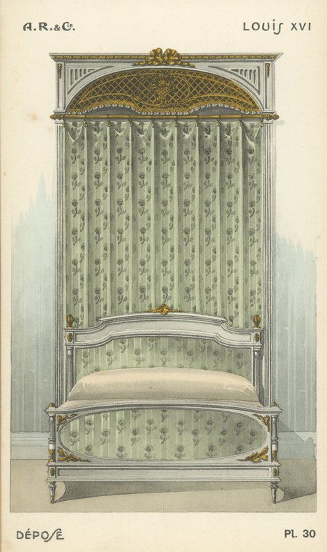 Illustration fra indretningsproduktkatalog fra A R & Cie, Frankrig af French School