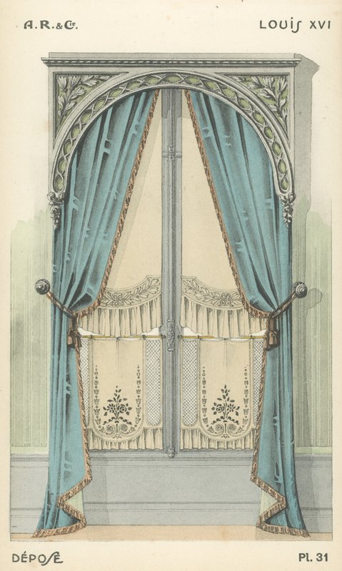 Illustration fra indretningsproduktkatalog fra A R & Cie, Frankrig af French School