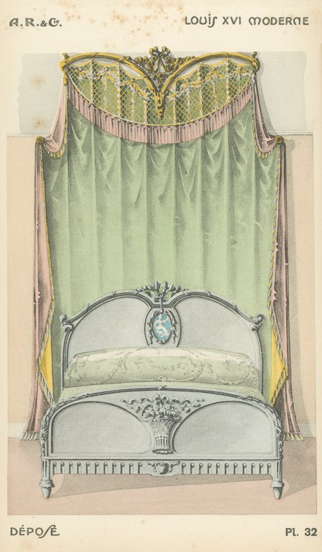 Illustration fra indretningsproduktkatalog fra A R & Cie, Frankrig af French School