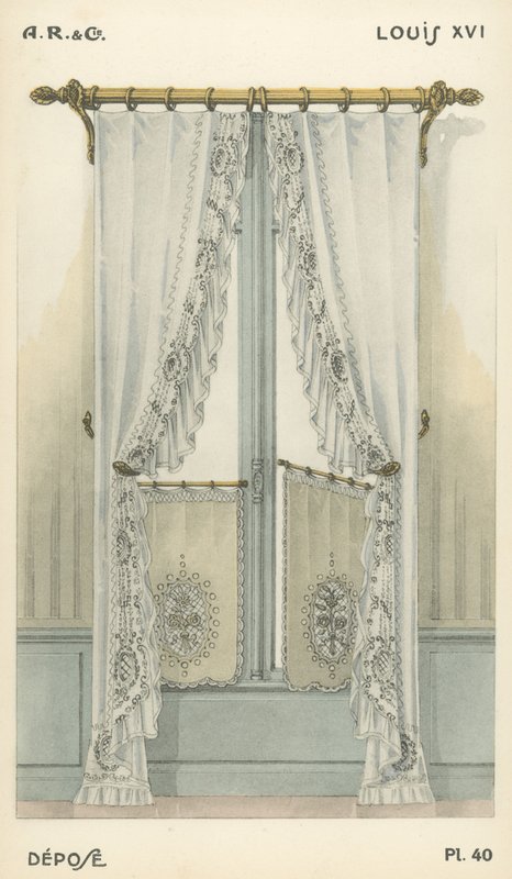 Illustration fra indretningsproduktkatalog fra A R & Cie, Frankrig af French School