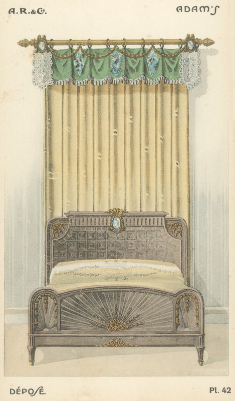 Illustration fra indretningsproduktkatalog fra A R & Cie, Frankrig af French School