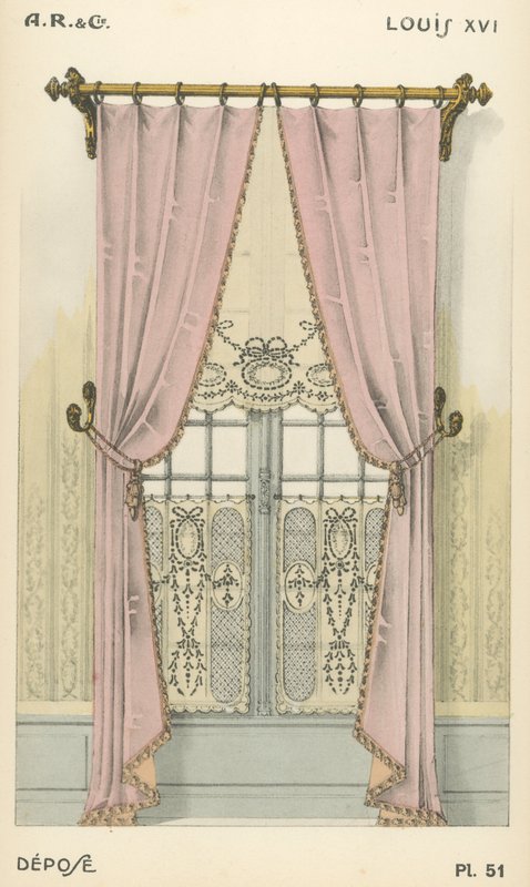 Illustration fra indretningsproduktkatalog fra A R & Cie, Frankrig af French School