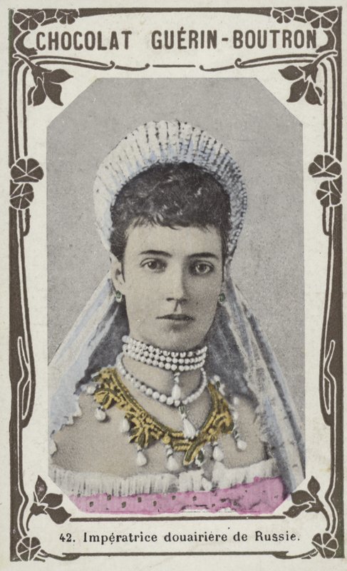 Russisk enkekejserinde (farvet foto) af French School