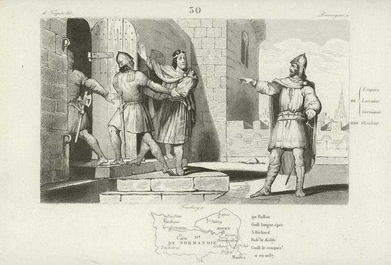 Imprisonment of Charles the Simple, King of Western Francia, 923  af French School