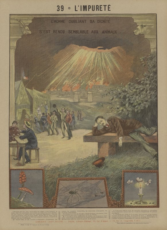 Urenhed (farve litho) af French School