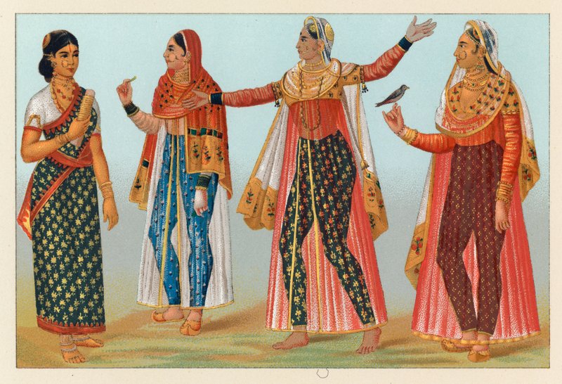 Indien Kostume af French School