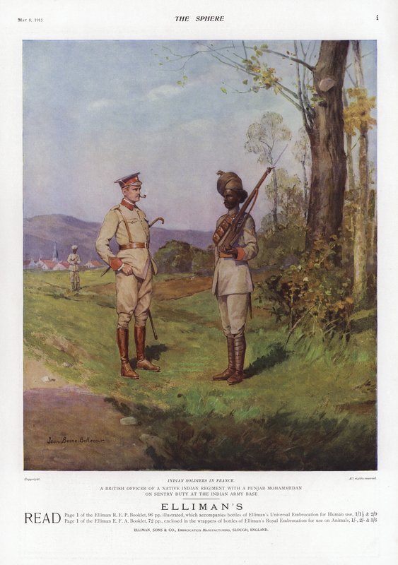 Indiske soldater i Frankrig, Første Verdenskrig, 1914 af French School