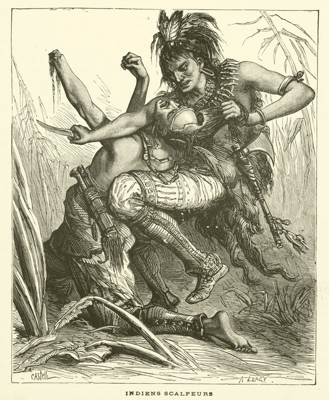 Skalperende indianere af French School