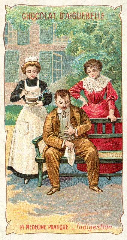 Fordøjelsesbesvær (chromolitho) af French School