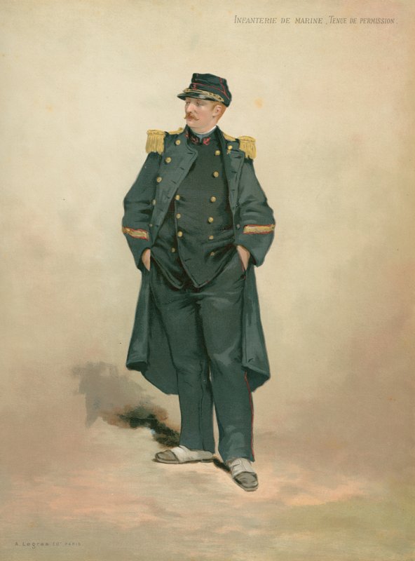 Marinesoldater, forlad kjole af French School