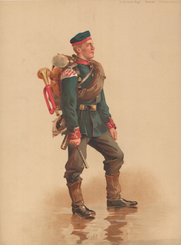 Infanteriregt bugler, feltmarchmesse af French School