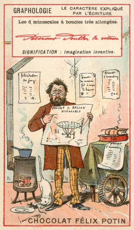 Opfindsom fantasi (chromolitho) af French School