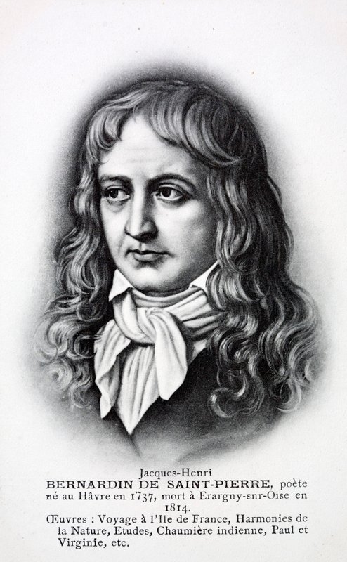 Jacques-Henri Bernardin de Saint-Pierre, fransk forfatter (litografi) af French School