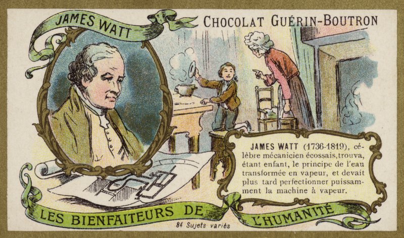 James Watt, skotsk ingeniør og opfinder (chromolitho) af French School