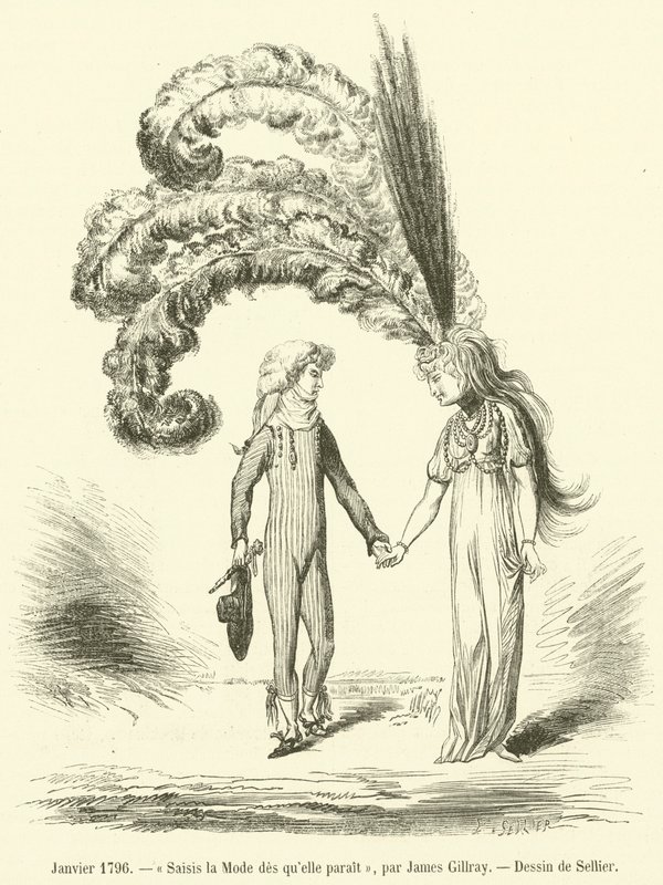 Januar 1796, Seize Fashion, så snart den dukker op (gravering) af French School