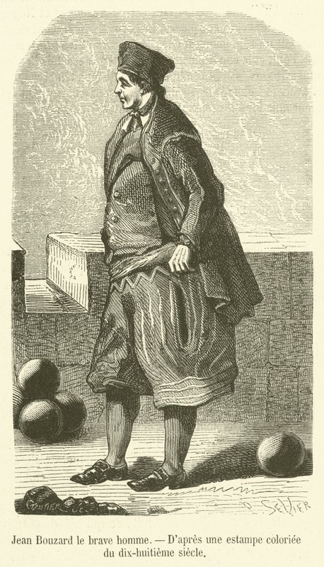 Jean Bouzard den modige mand (gravering) af French School