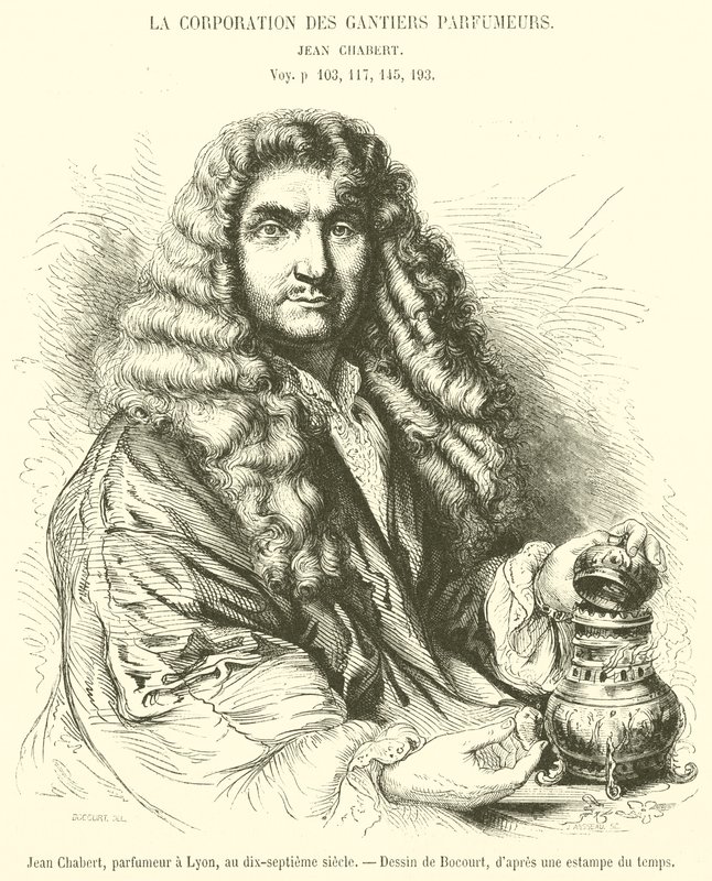 Jean Chabert, parfumør i Lyon, i det syttende århundrede (gravering) af French School