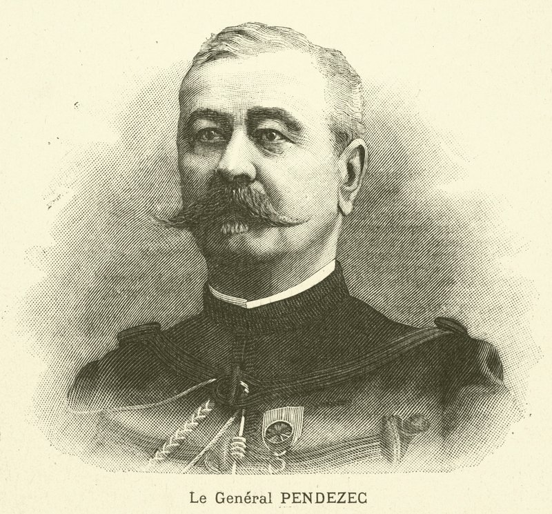 Jean Pendezec, fransk general (gravering) af French School